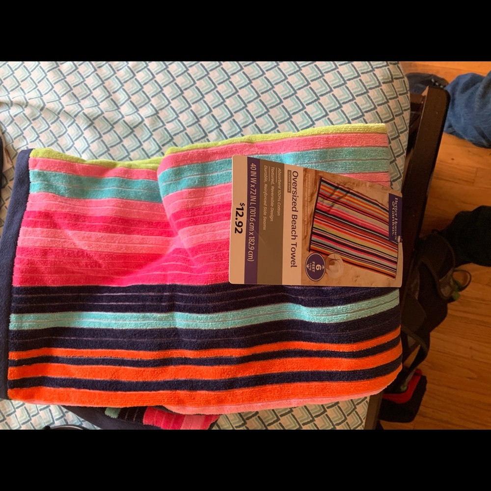 BRAND NEW BEACH TOWEL NEVER USED WITH TAGS